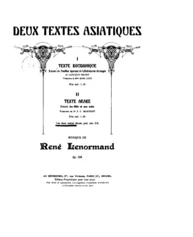 Deux textes asiatiques