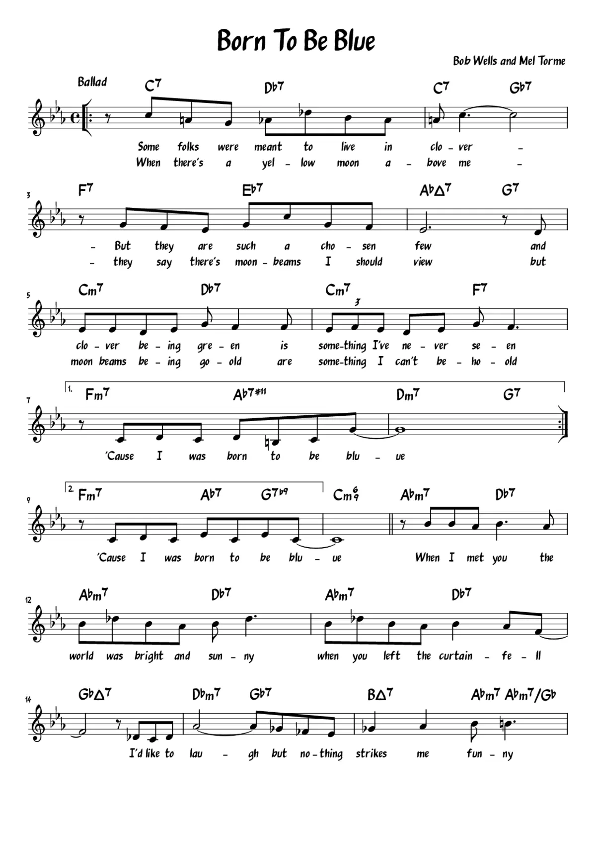 born to be blue - Page 1