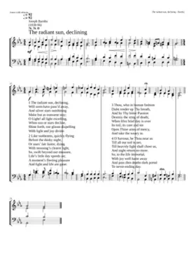 The radiant sun declining