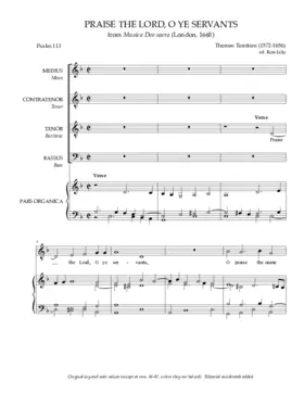 Praise the Lord, O ye servants