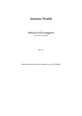 Sinfonia in C major, RV 111