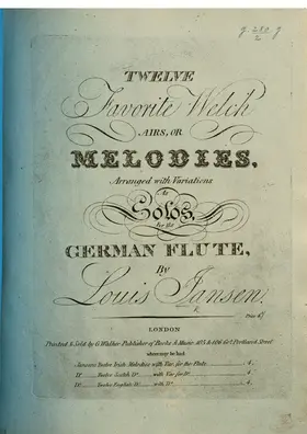 12 Favorite Welsh Airs with Variations