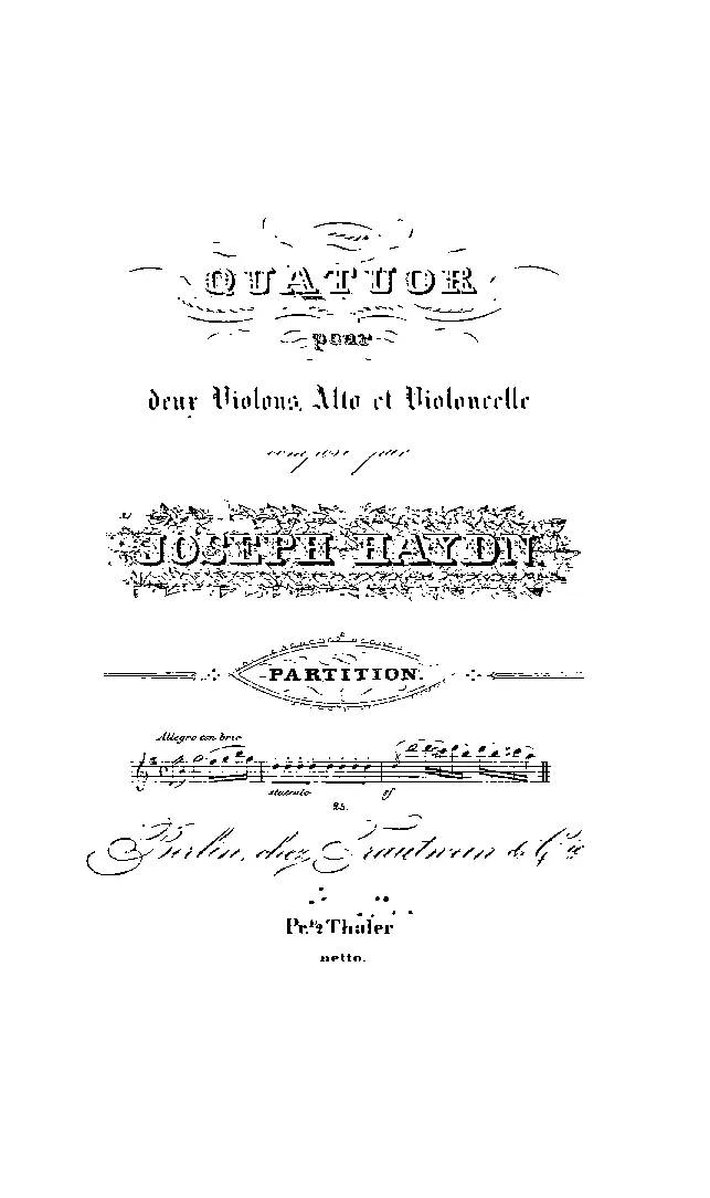 String Quartet in G major - Page 1