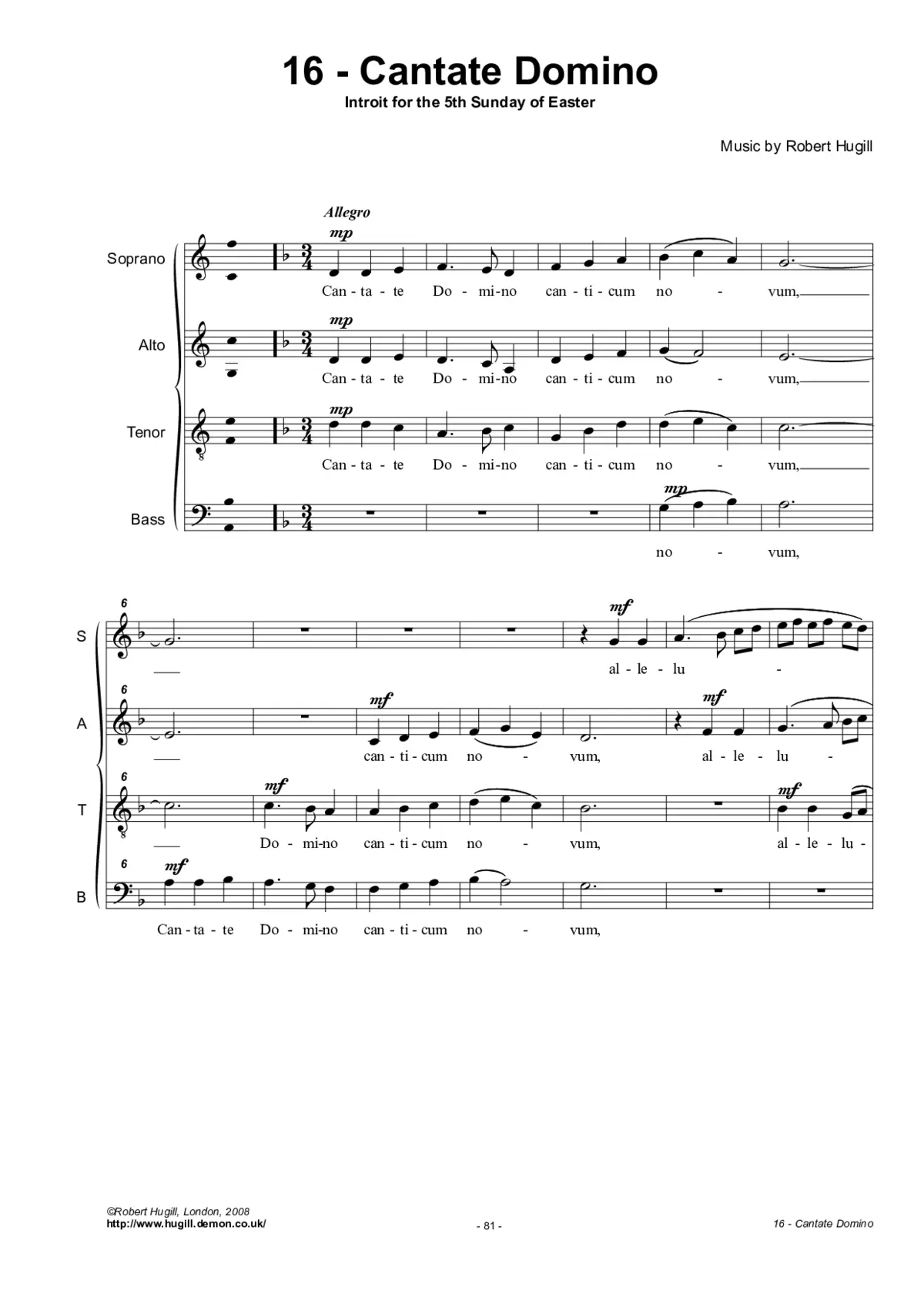 Cantate Domino - Page 1