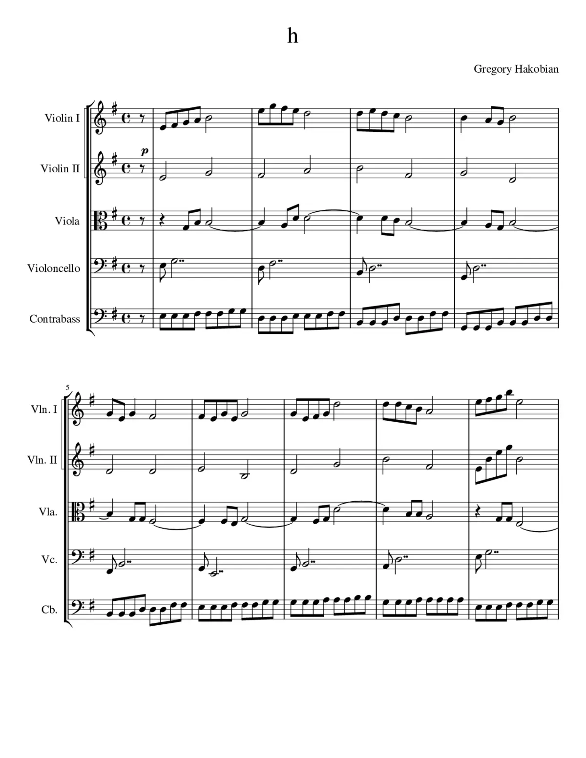 Strings orchestra - Page 1