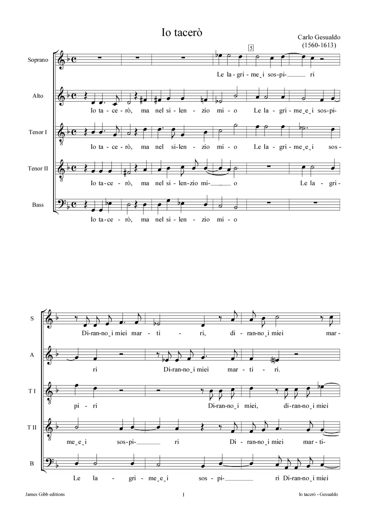 Io tacerò - Page 1