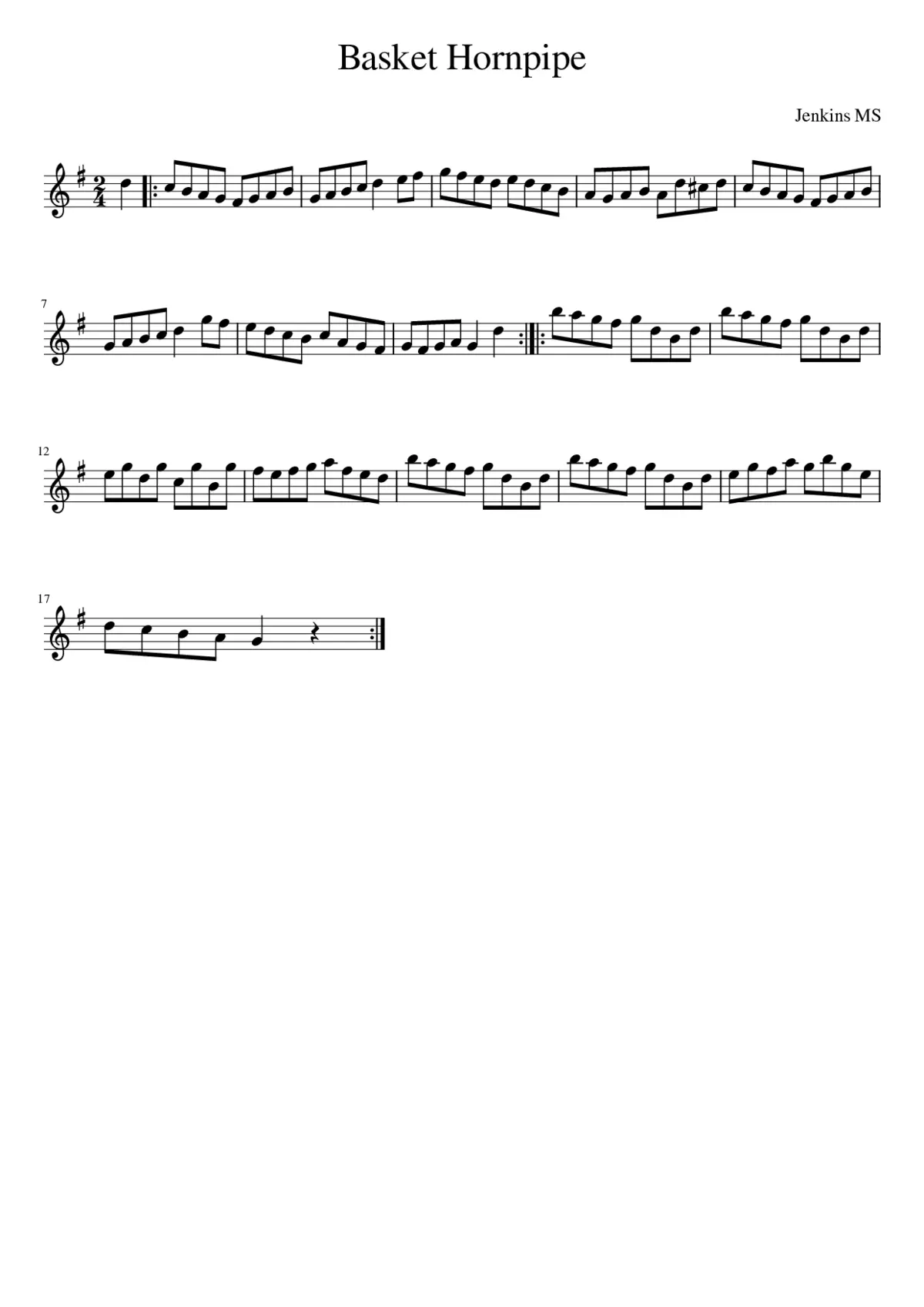 Basket Hornpipe - Page 1