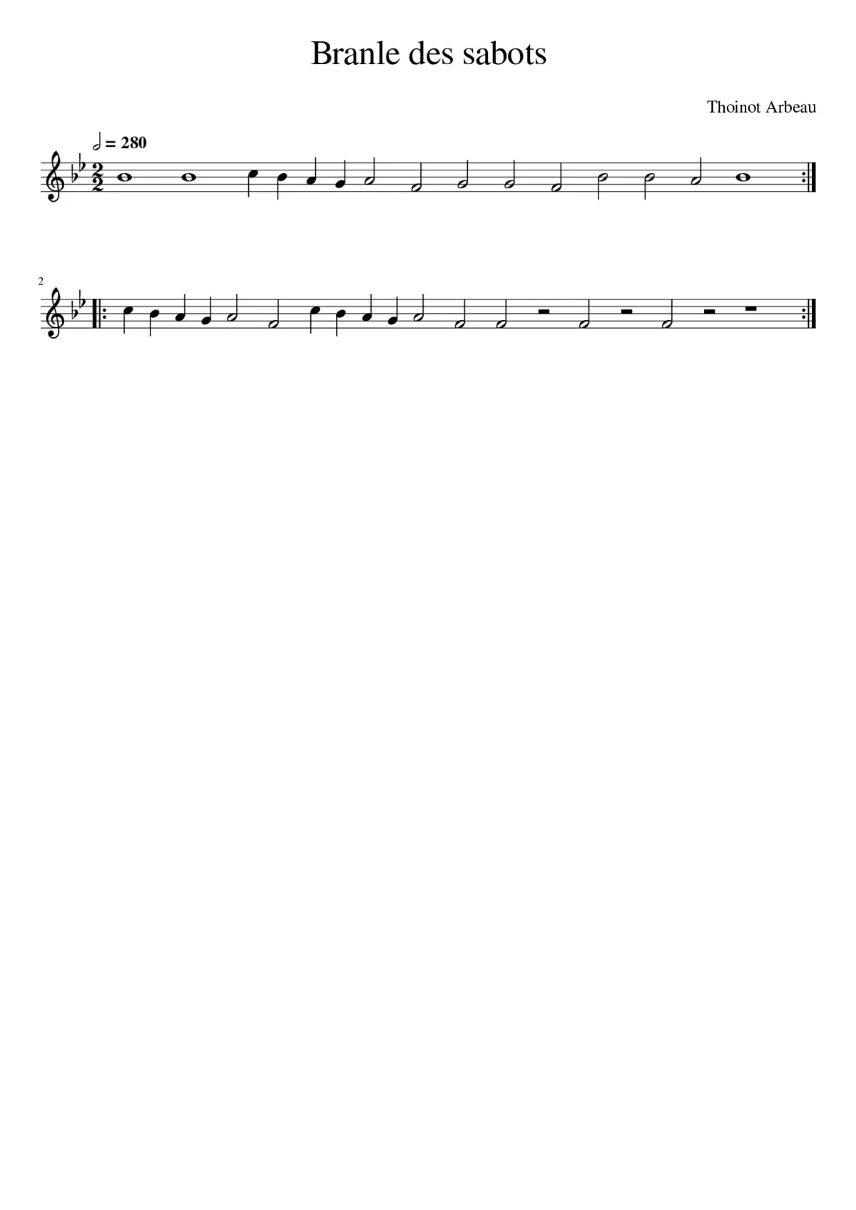 Branle des sabots - Page 1