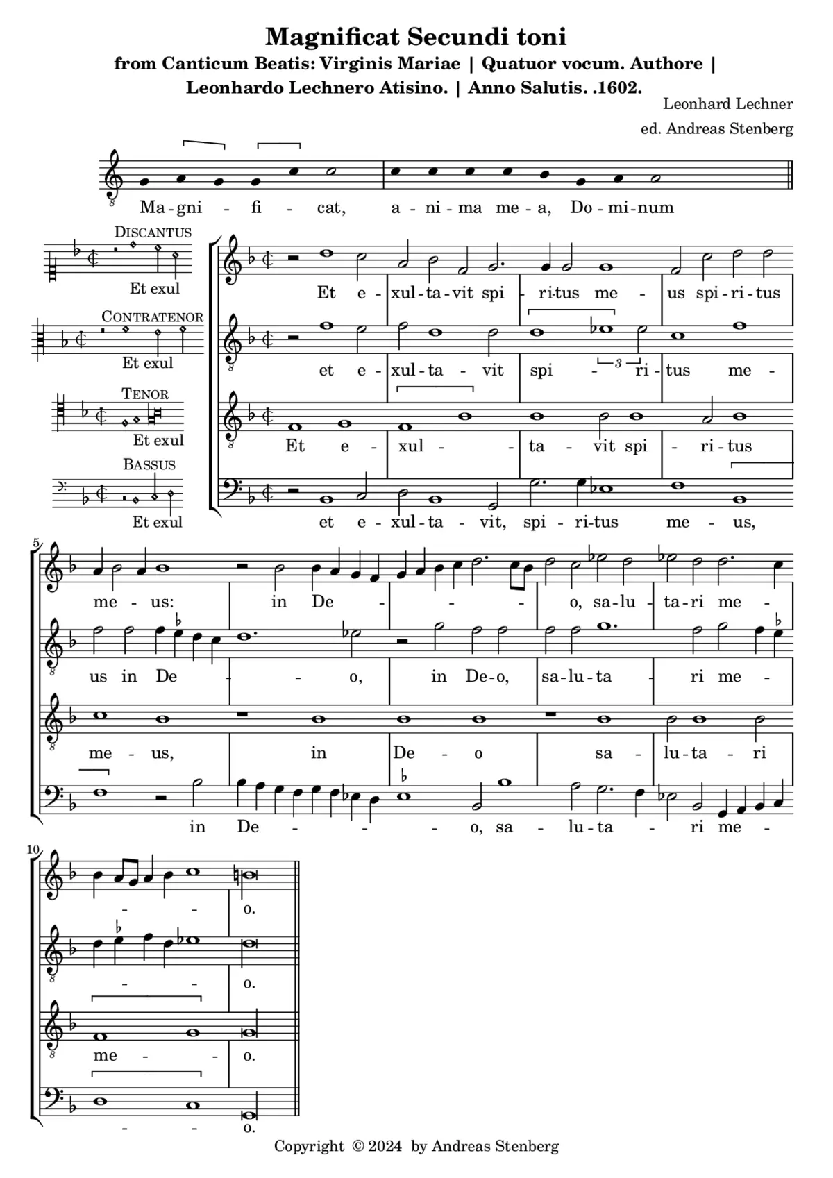 Magnificat secundi toni - Page 1