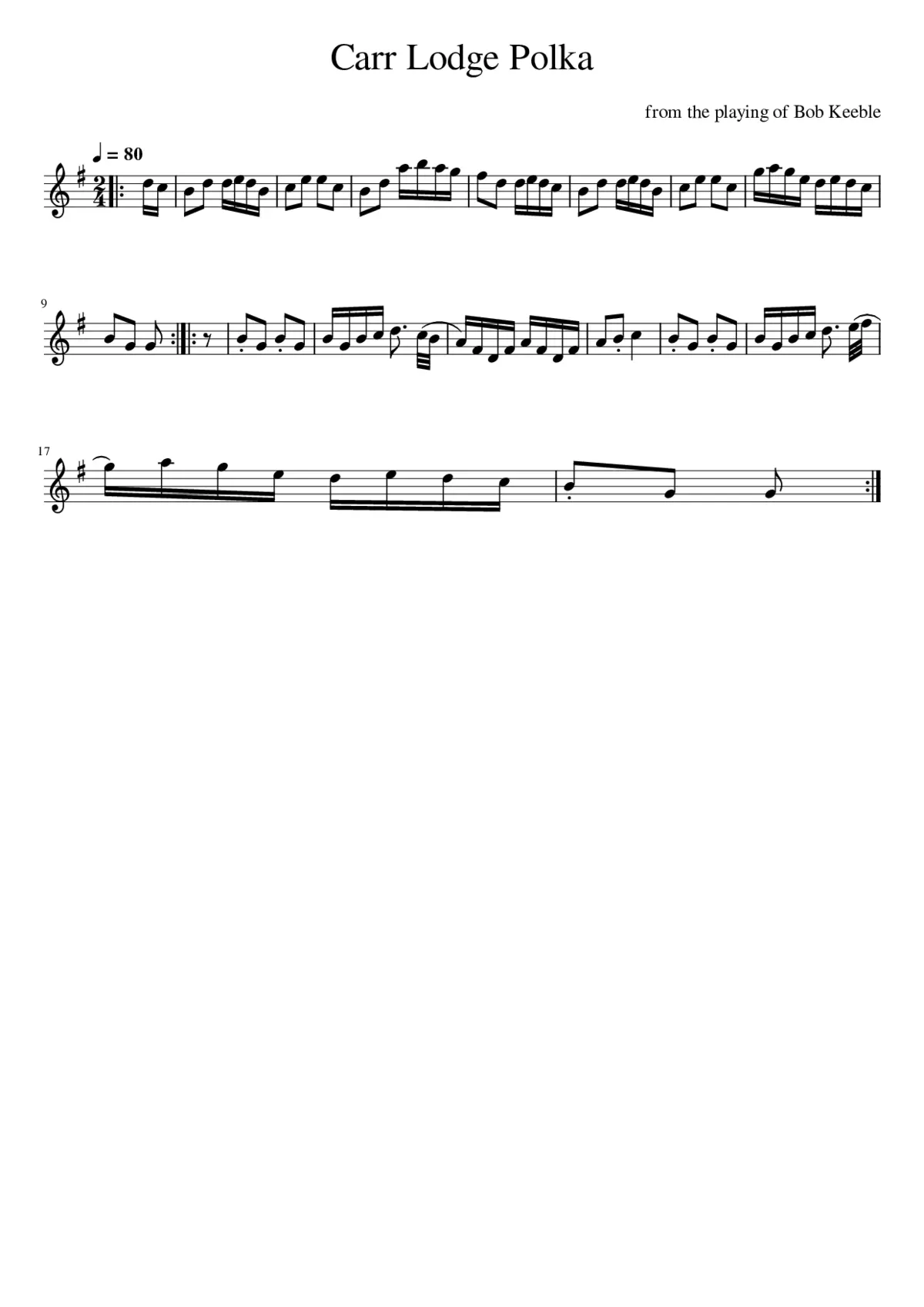 Carr Lodge Polka - Page 1