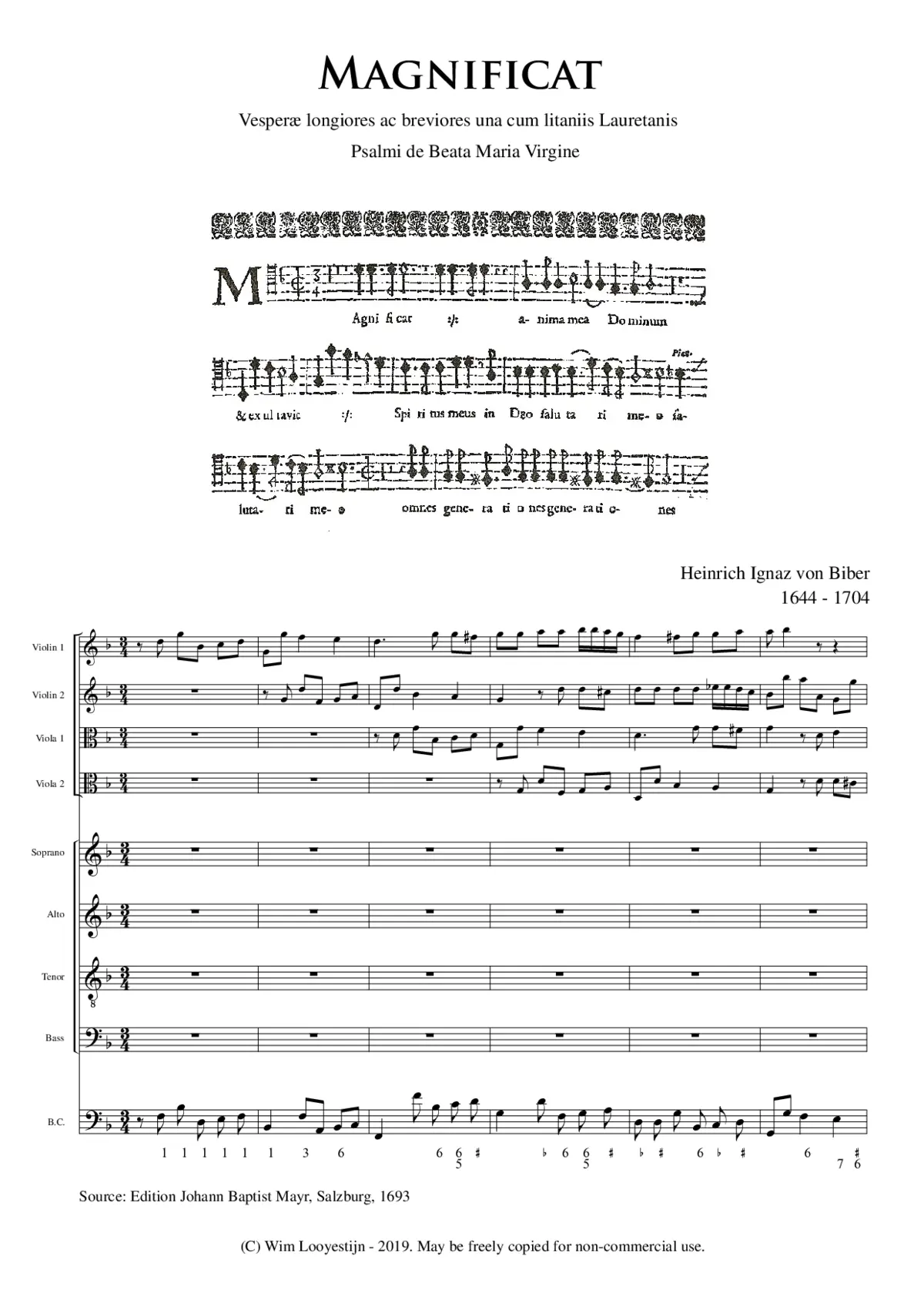 Magnificat in g minor, C. 24 - Page 1