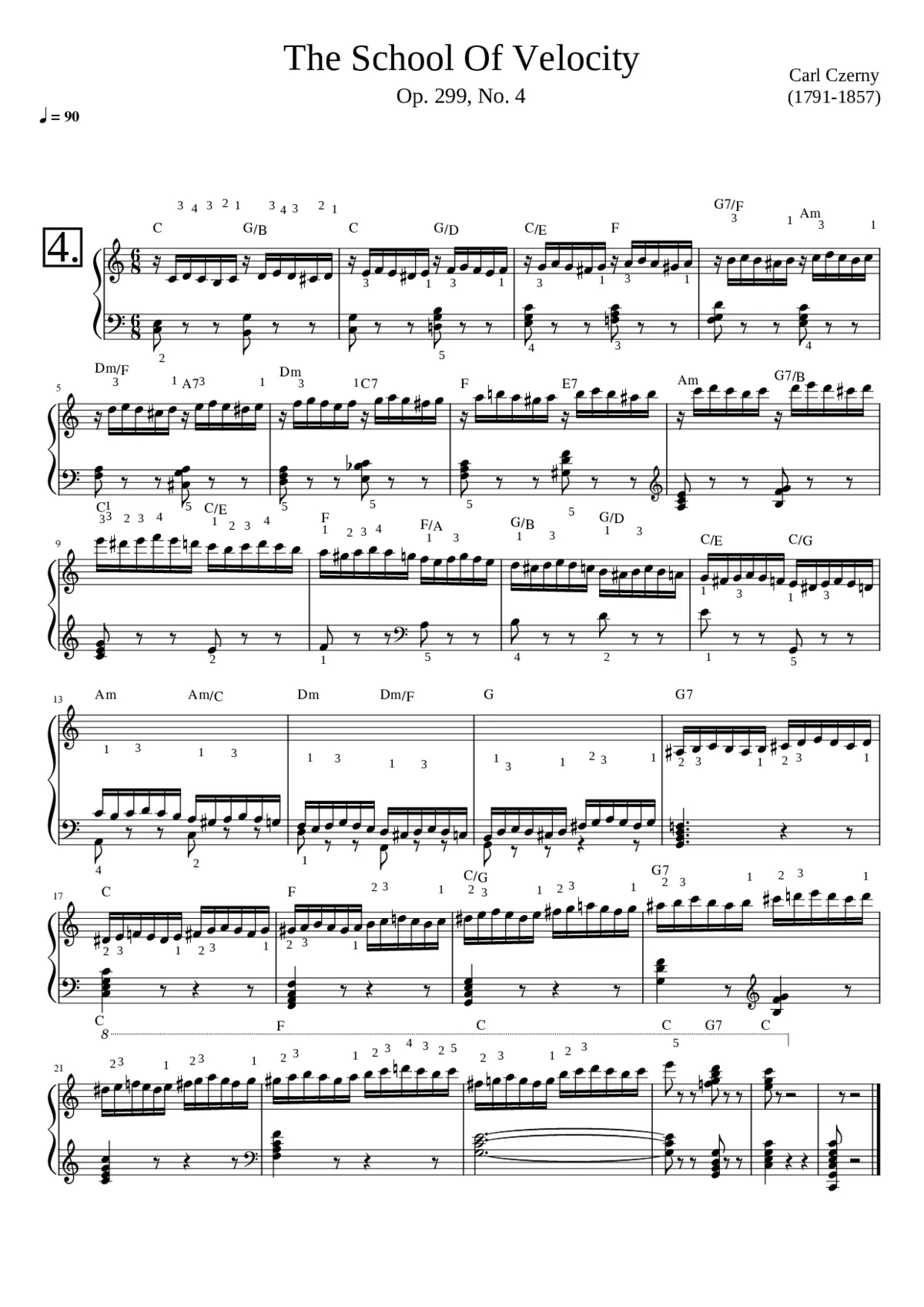 School Of Velocity op. 299 no.3 Czerny - Page 1