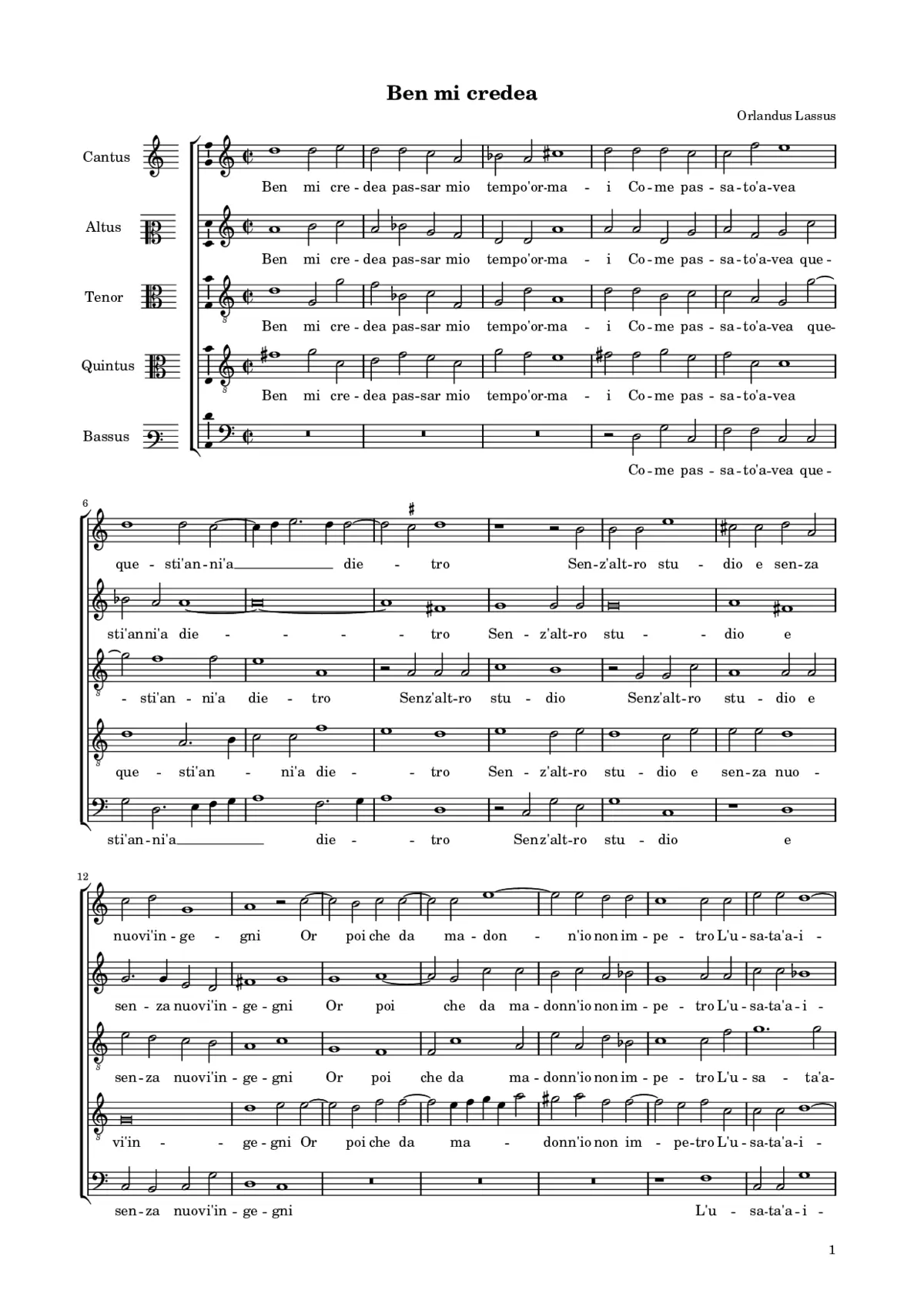 Ben mi credea - Page 1