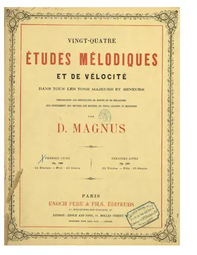 Vingt-quatre études mélodiques et de vélocité dans tous les tons majeurs et mineurs