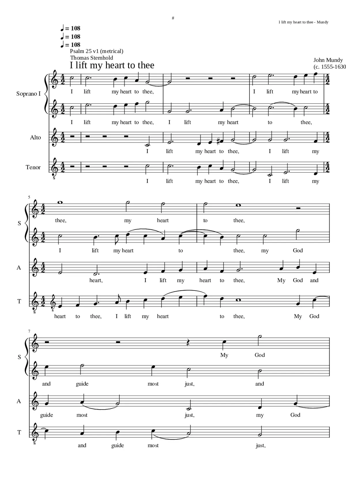 I lift my heart to thee - Page 1