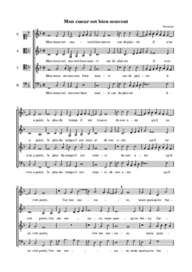 Mon cueur est bien souvent