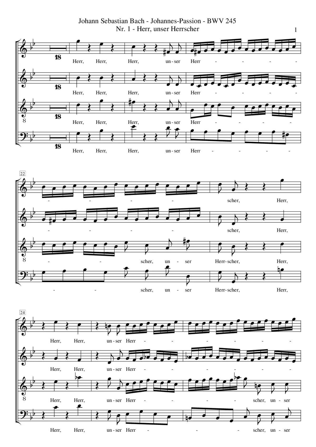 Johannespassion, BWV 245 - Page 1