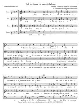 Deh hor fossio col vago della luna