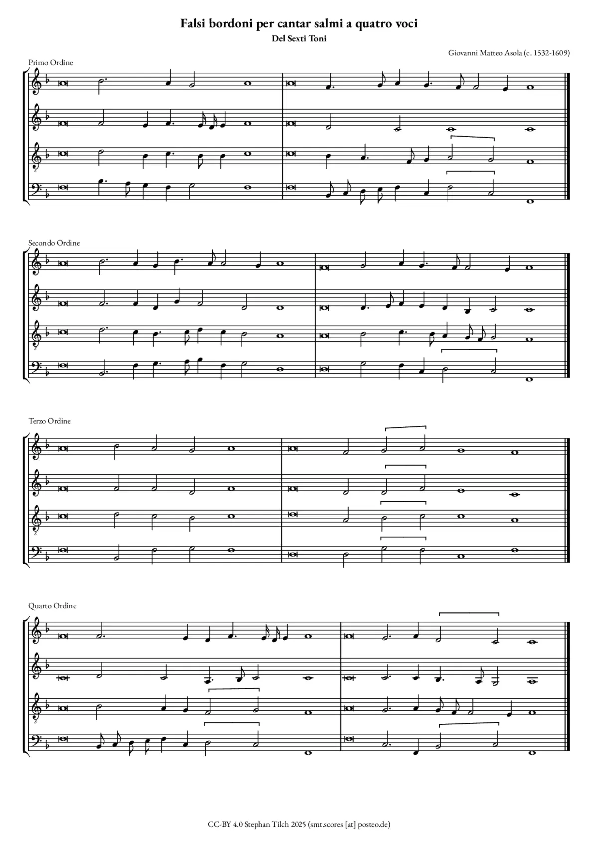 Falsi bordoni sexti toni - Page 1
