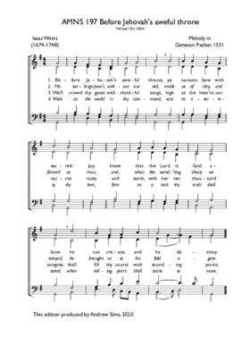 Before Jehovah's aweful throne