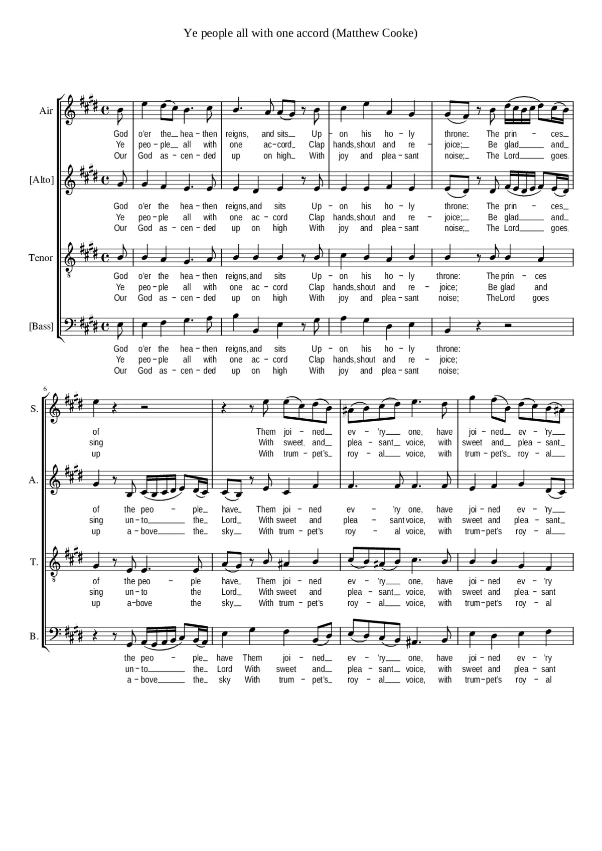 Ye people all with one accord - Page 1