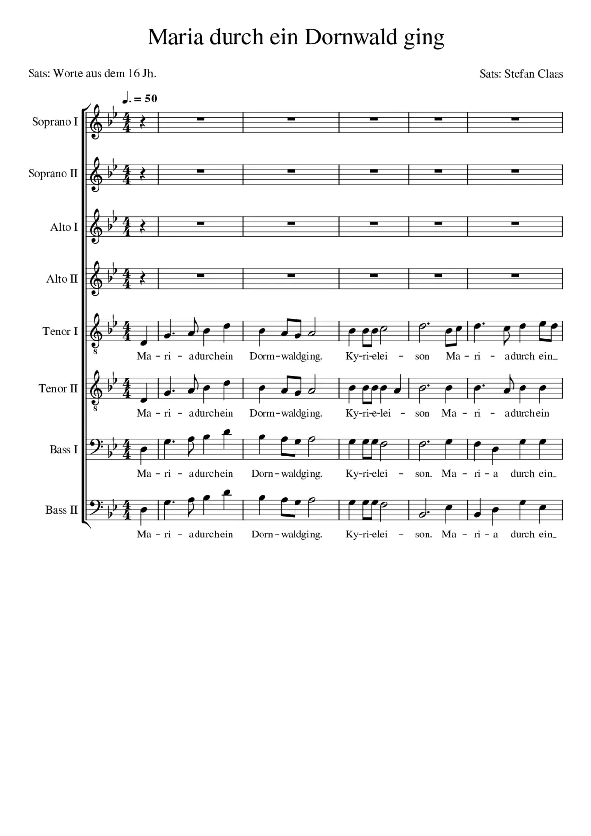 Maria durch ein Dornwald ging - Page 1