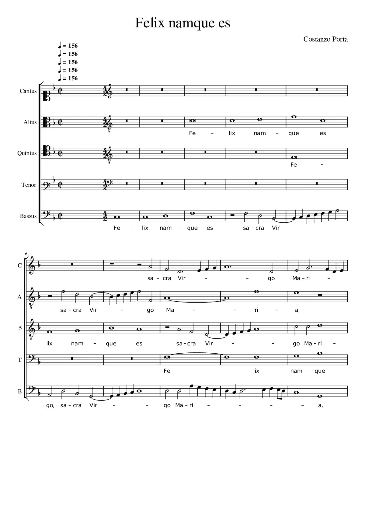 Felix namque es - Page 1