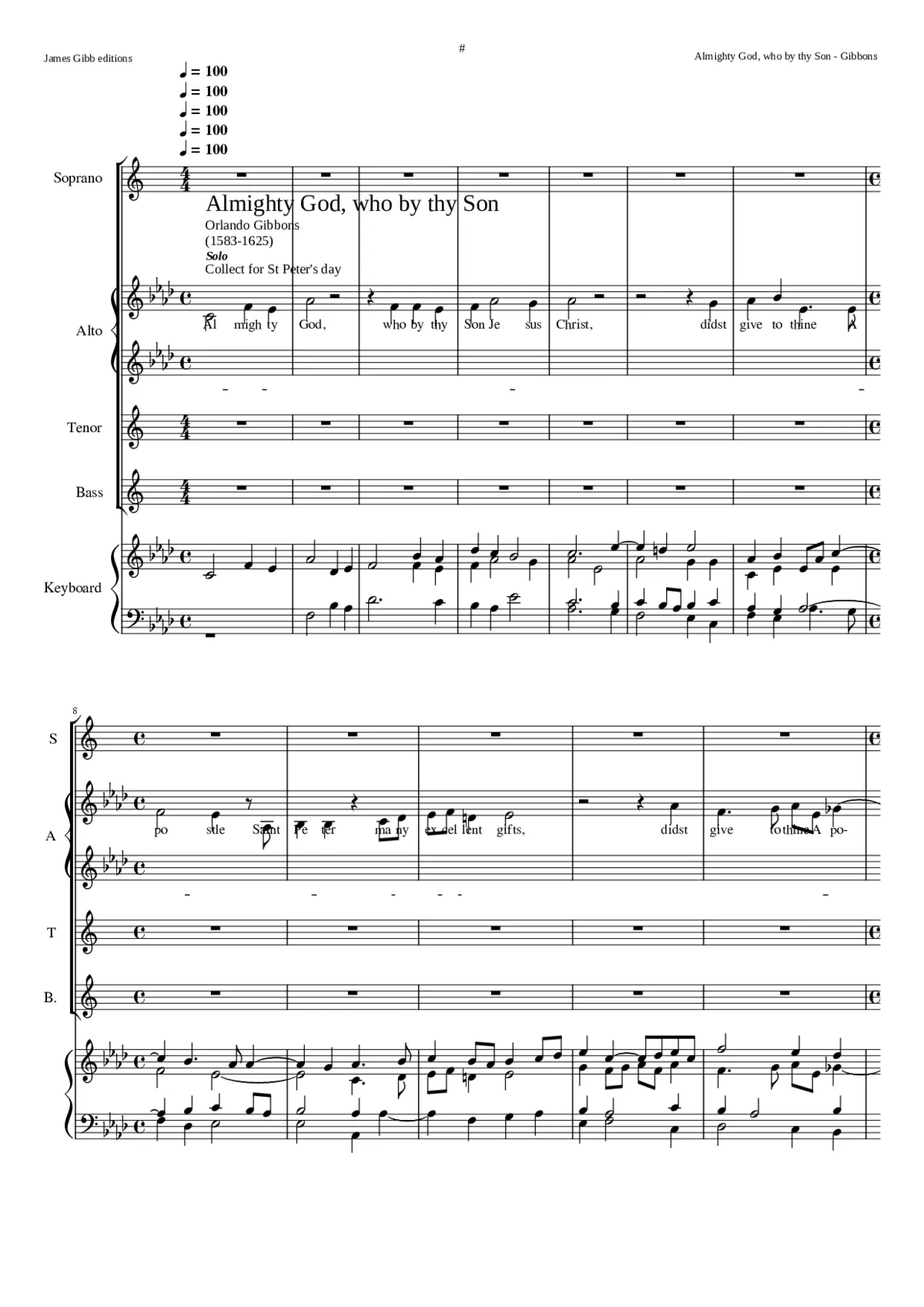 Almighty God who by thy Son - Page 1