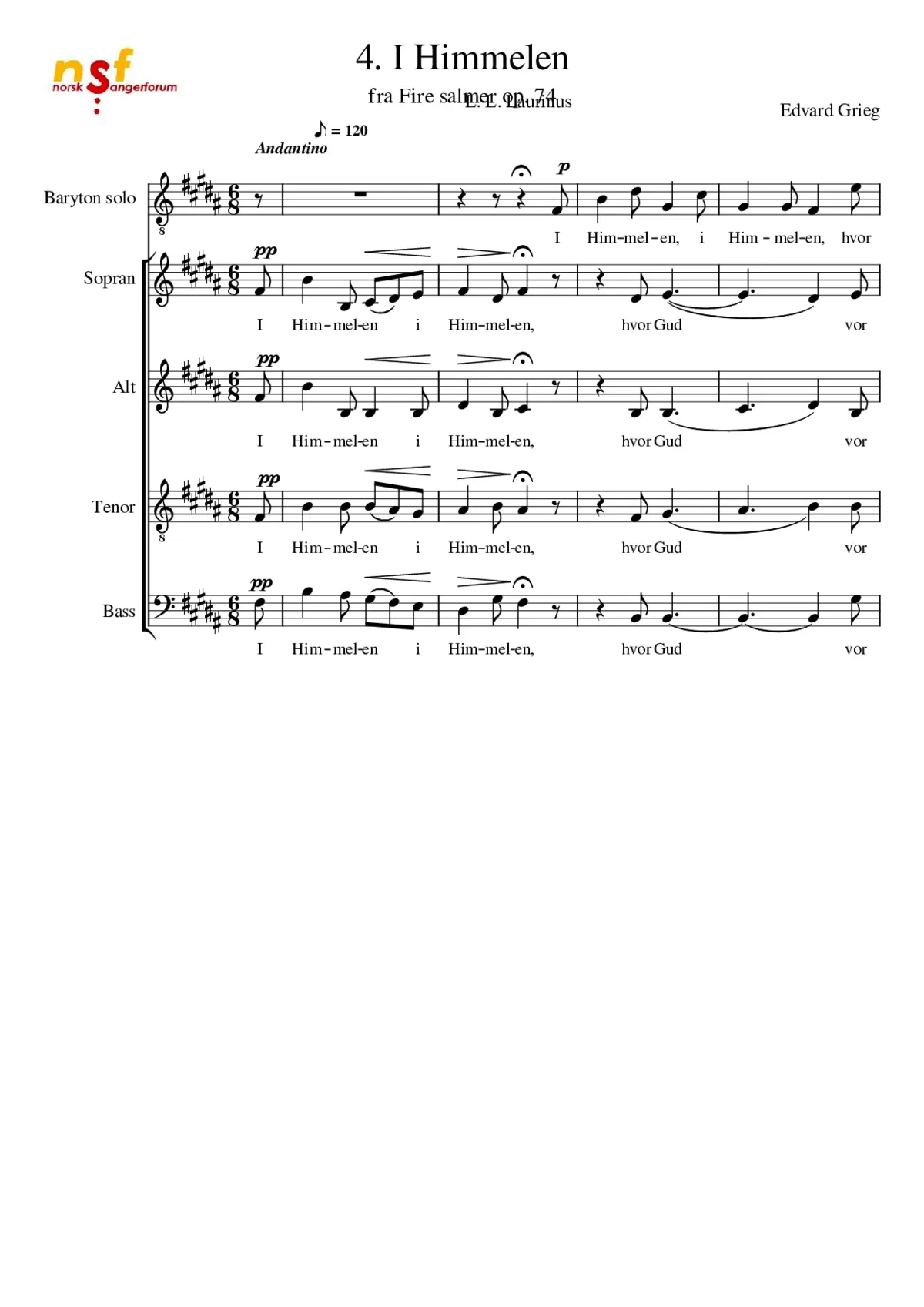 Fire salmer op. 74 - Page 1