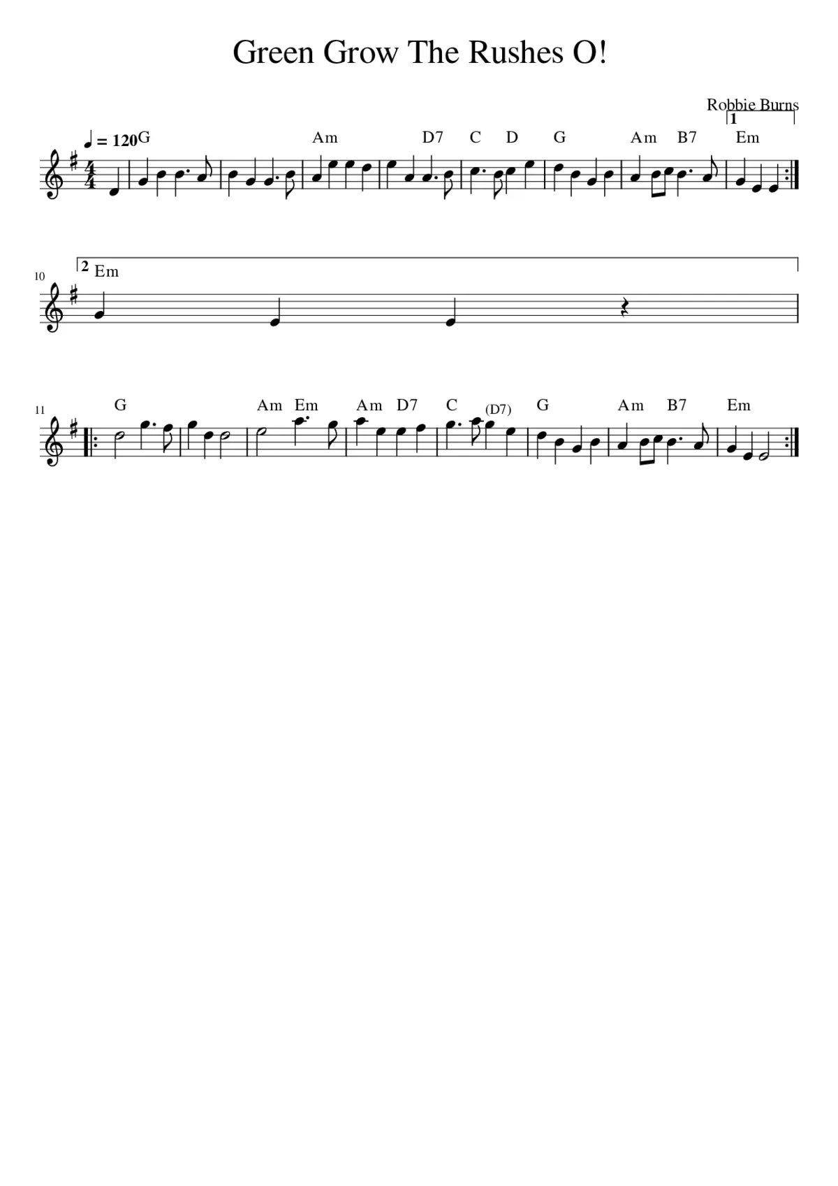 Green Grow The Rushes O! - Page 1