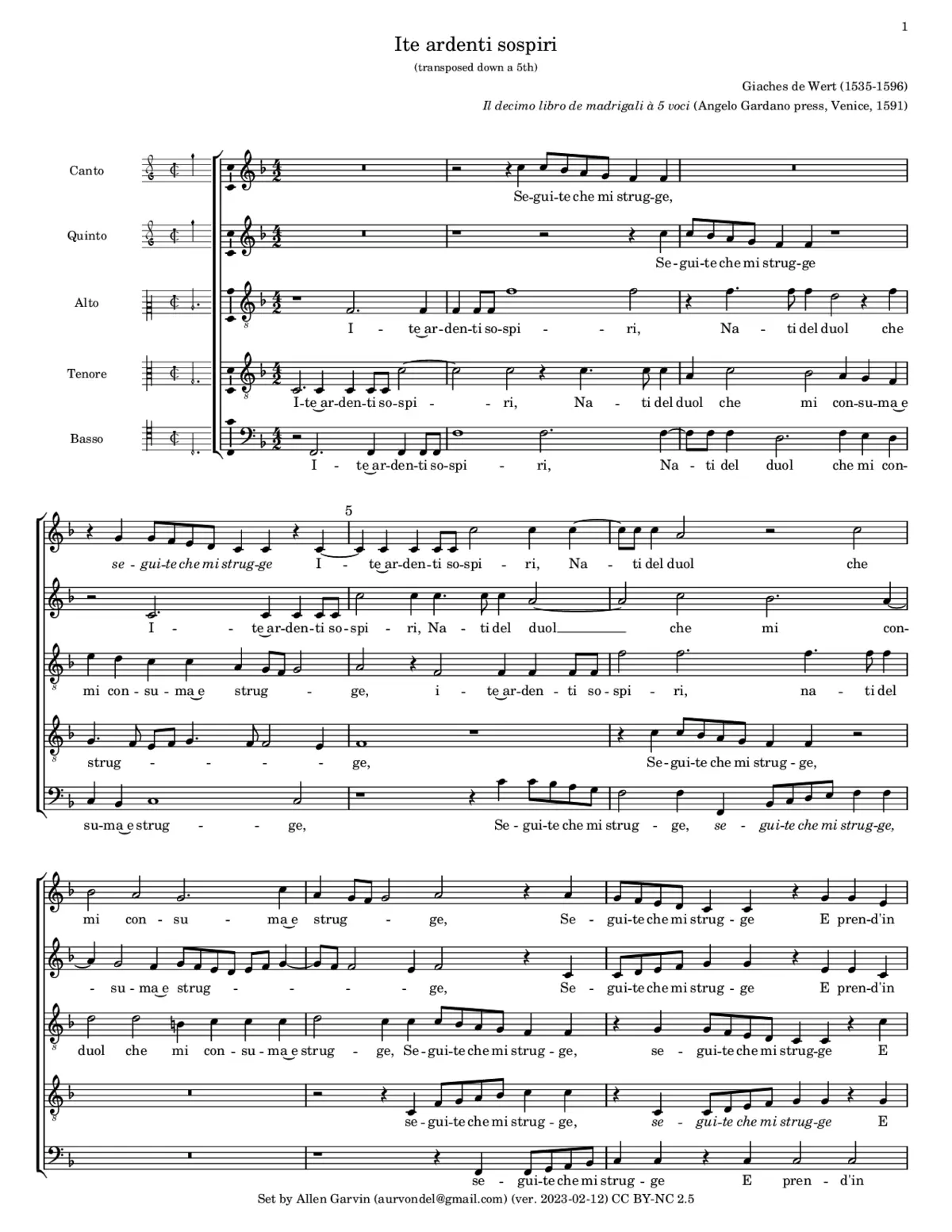 Ite ardenti sospiri - Page 1