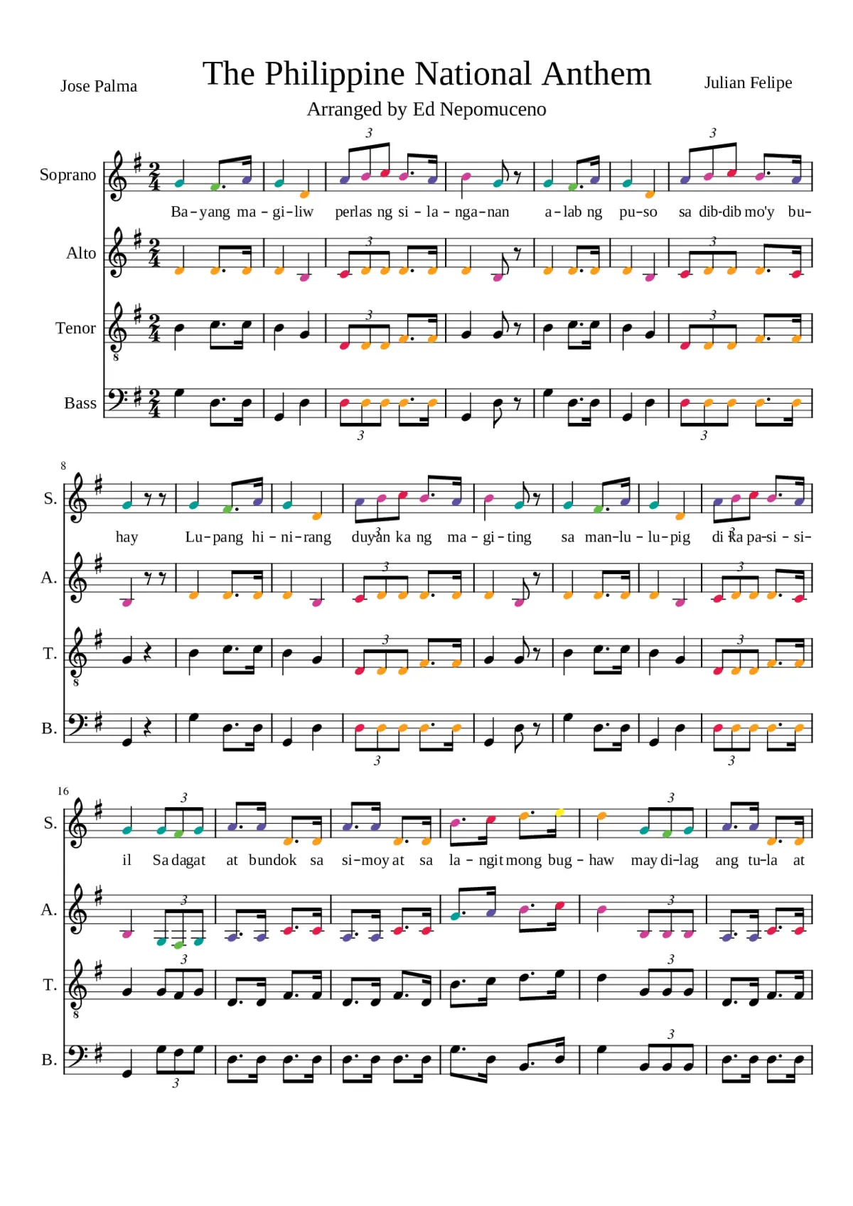 The Philippine National Anthem - Page 1