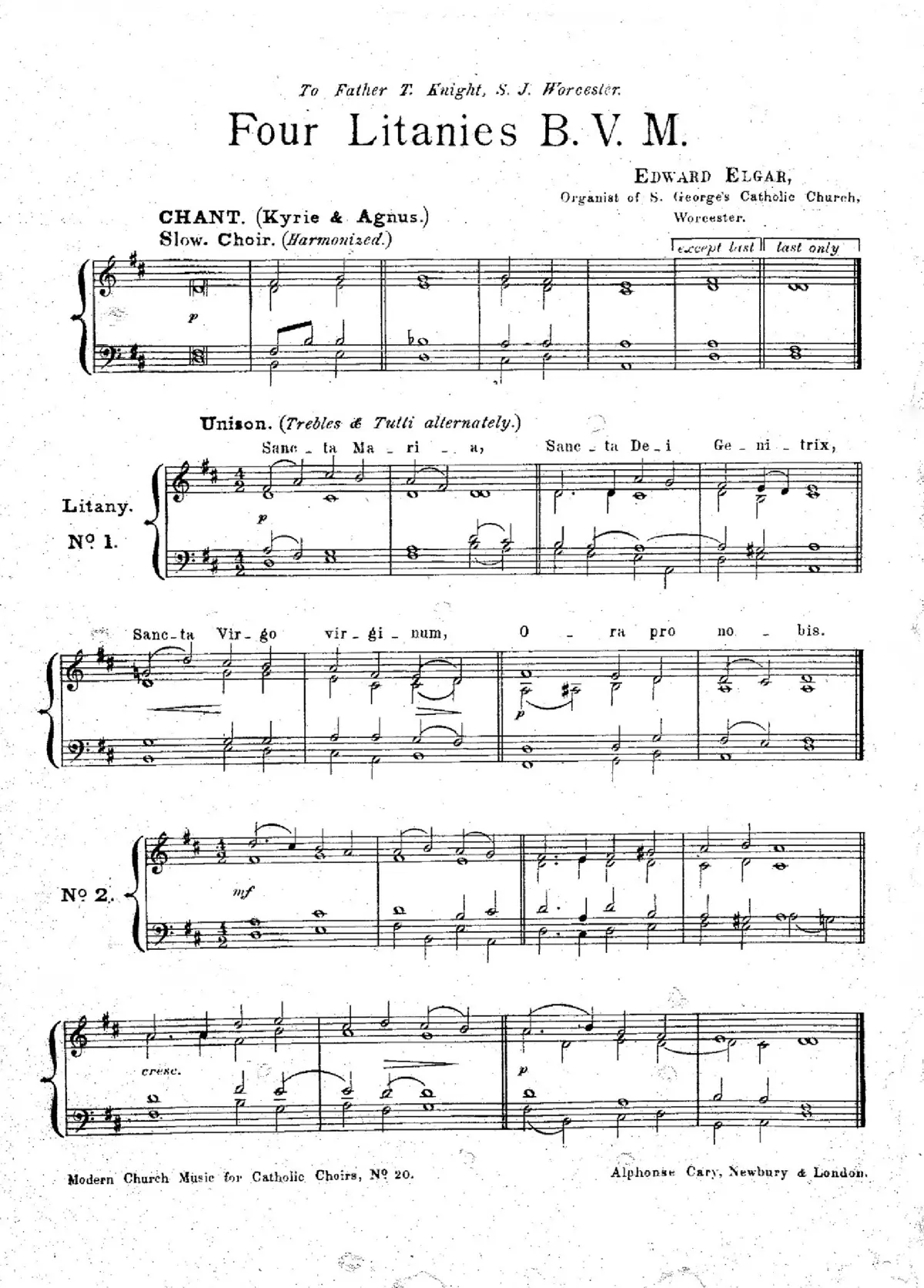 Four Litanies B. V. M. - Page 1