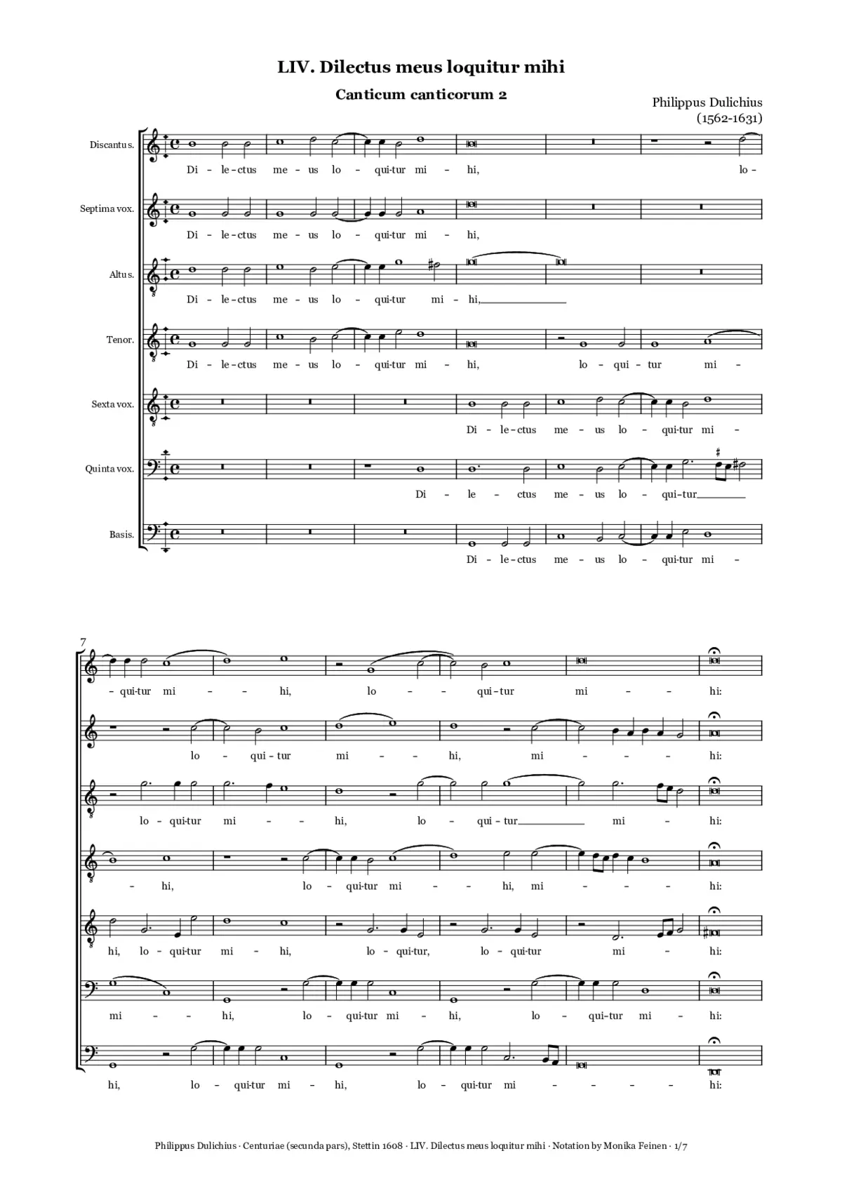 Dilectus meus loquitur mihi - Page 1
