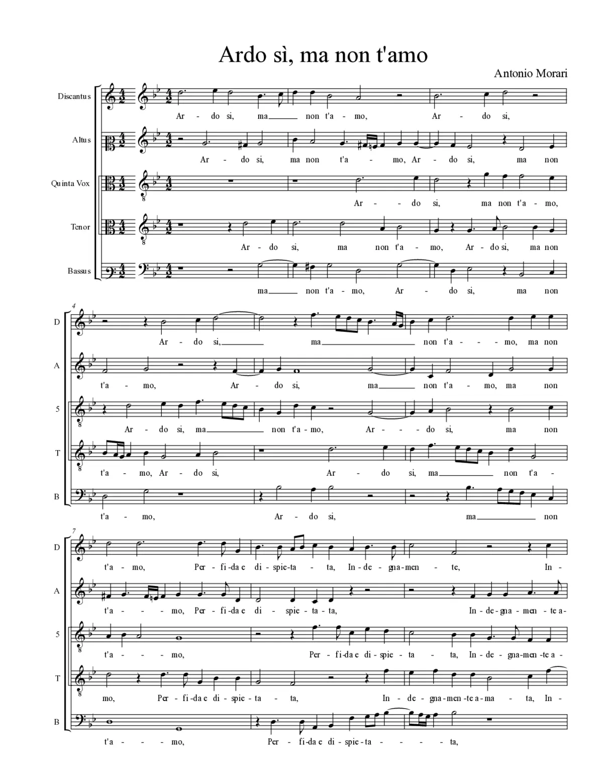 Ardo sì, ma non t'amo - Page 1
