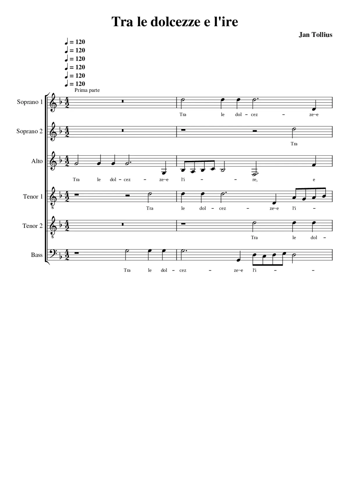 Tra le dolcezze e l'ire - Page 1