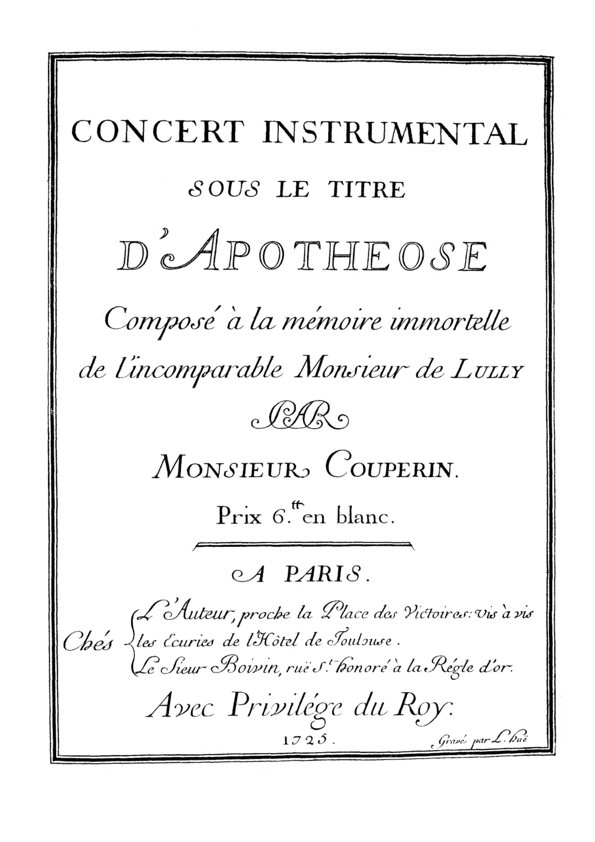 L'Apothéose de Lully - Page 1