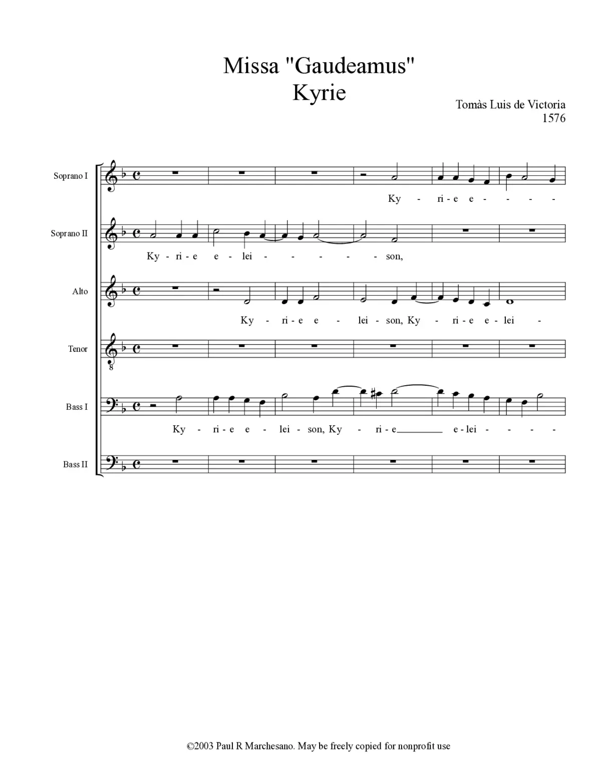 Missa Gaudeamus - Page 1