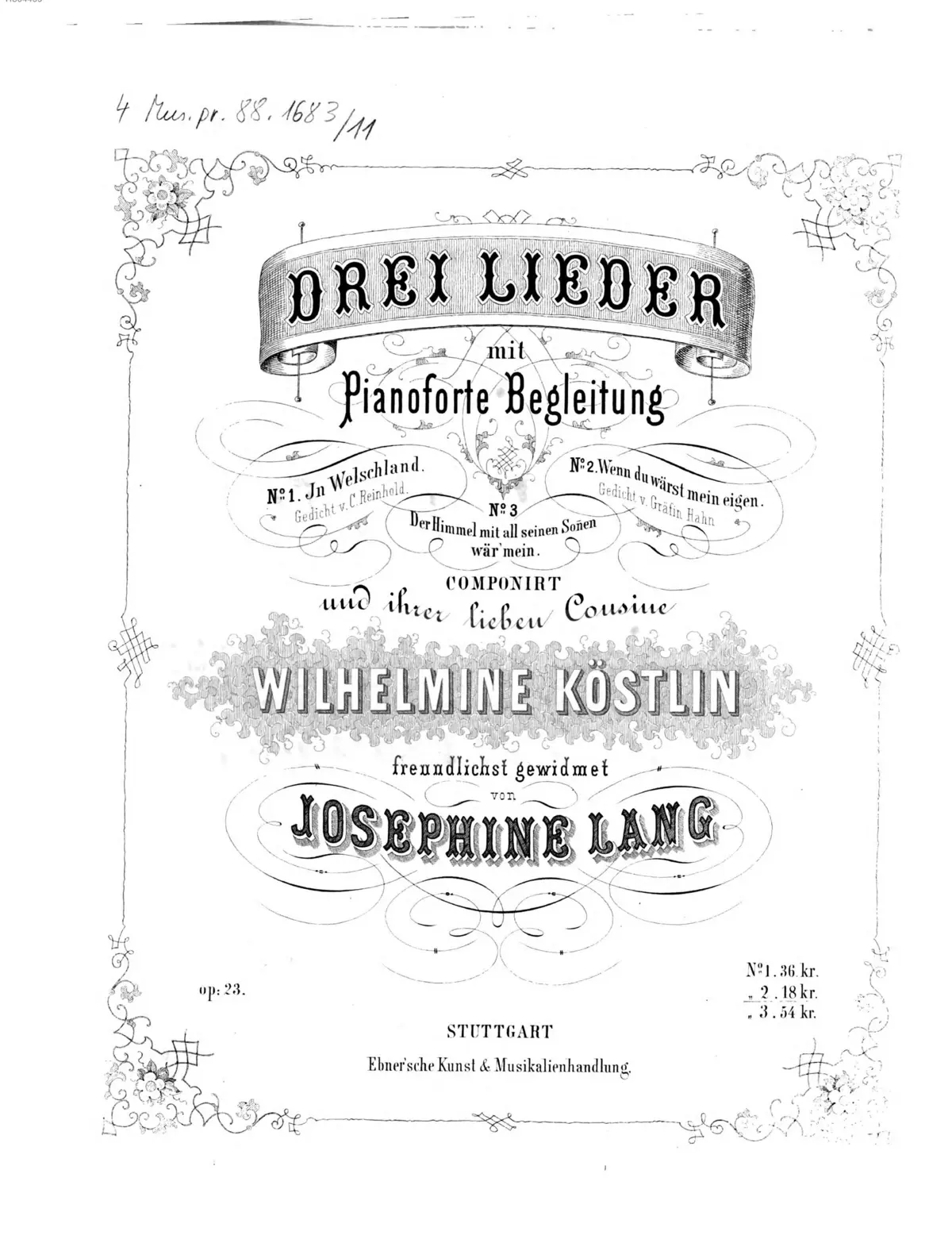 3 Lieder - Page 1
