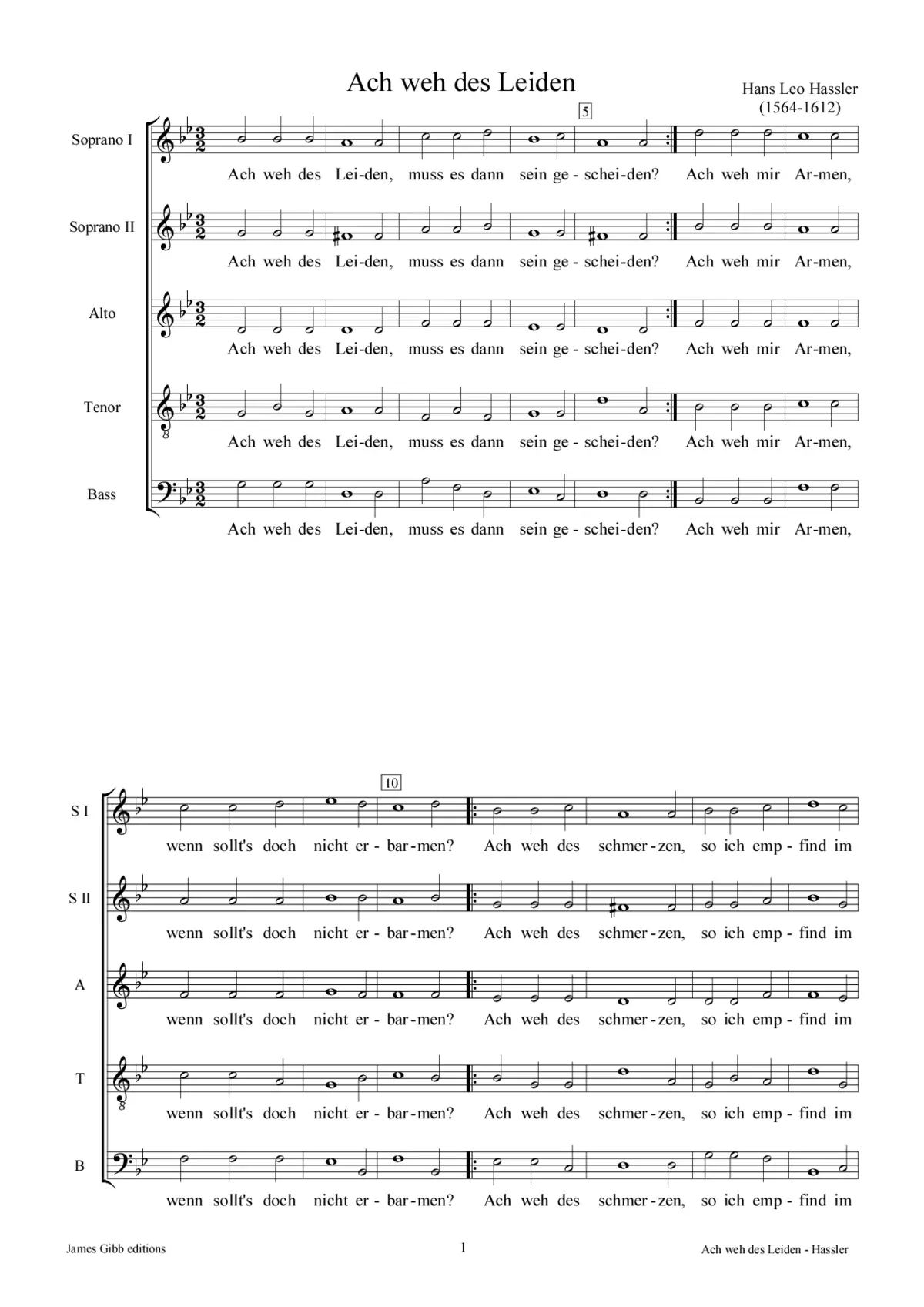 Ach weh des Leiden - Page 1
