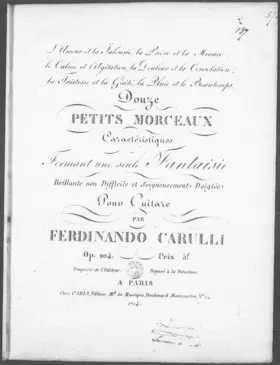 12 Petits Morceaux Caractéristiques