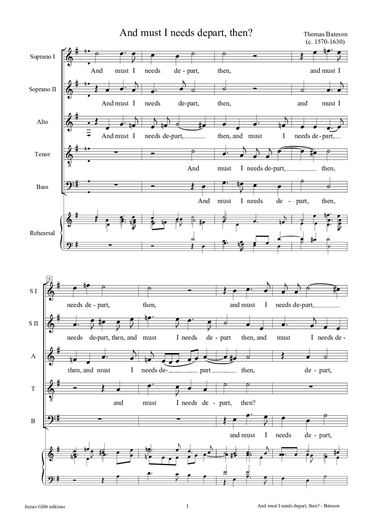 And must I needs depart then? - Page 1