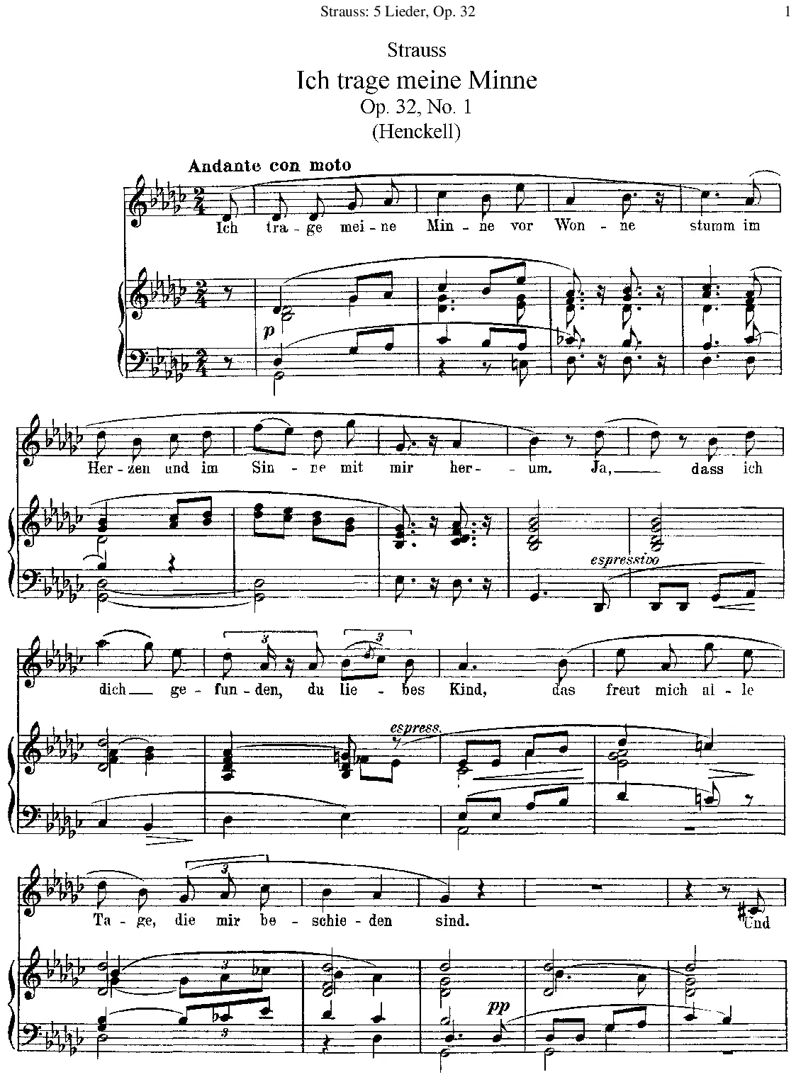 5 Lieder - Page 1