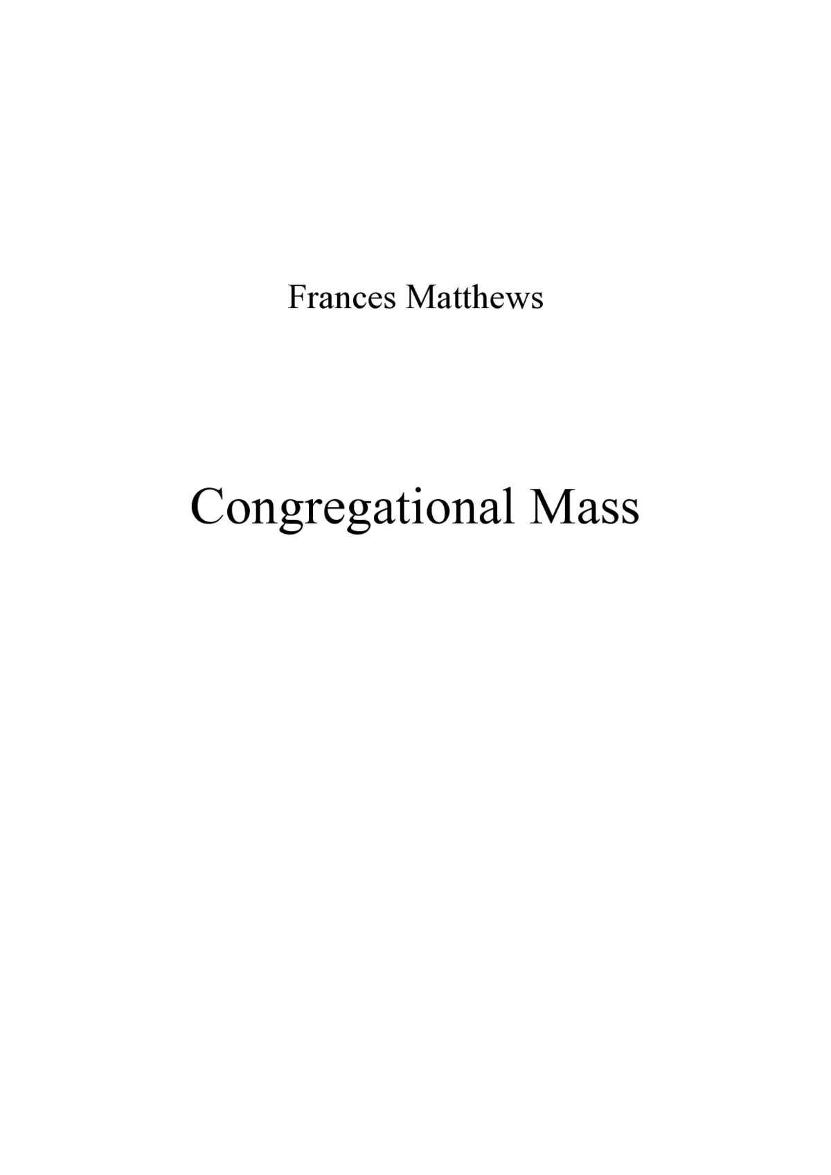 Congregational Mass - Page 1