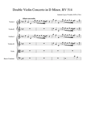 Concerto for 2 Violins in D minor RV 514