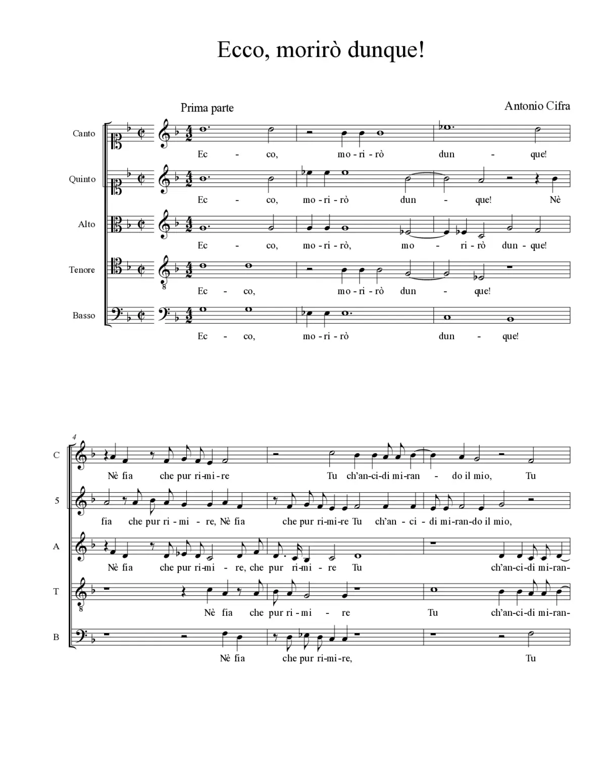 Ecco, morirò dunque! - Page 1