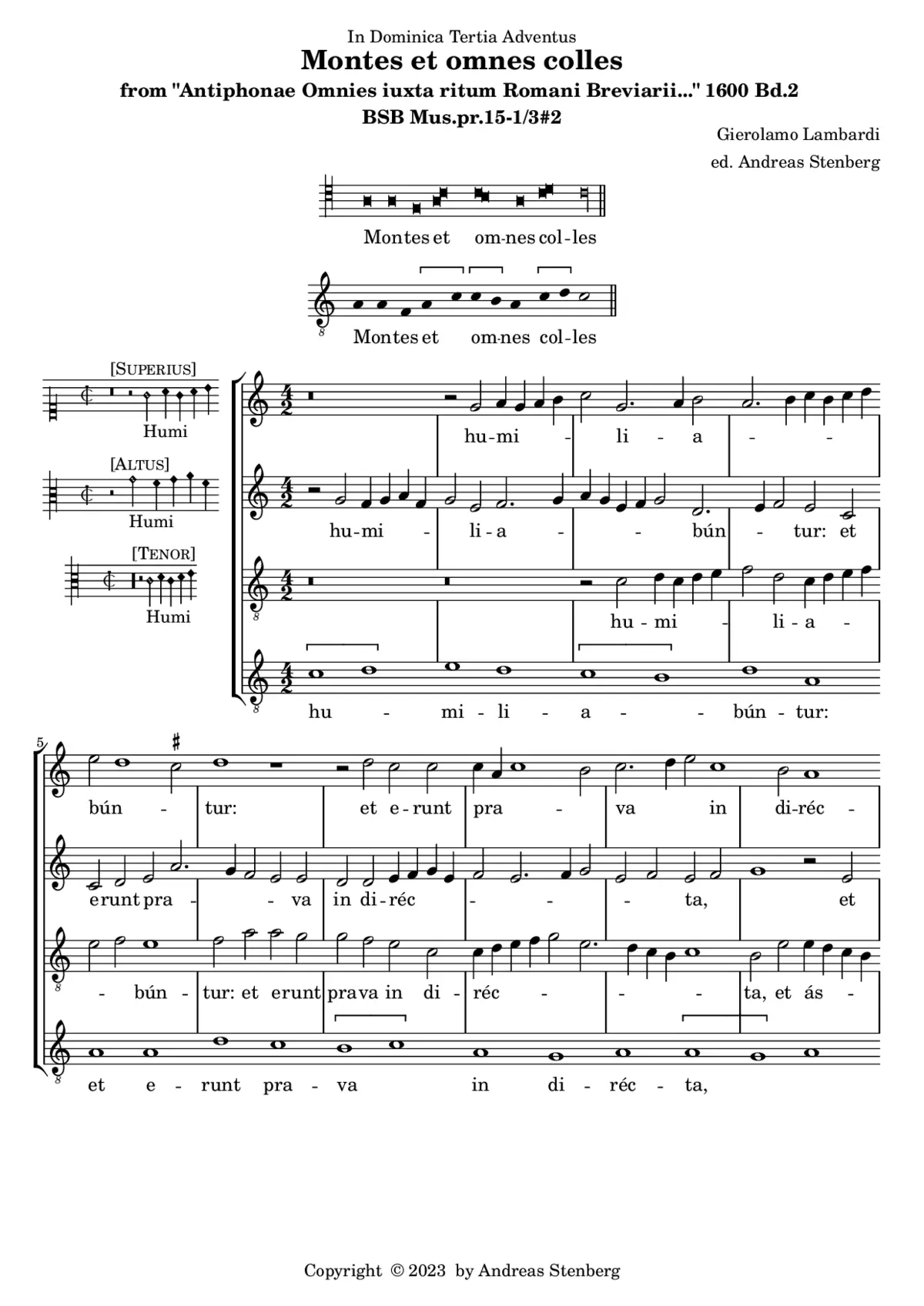 Montes et omnes colles - Page 1