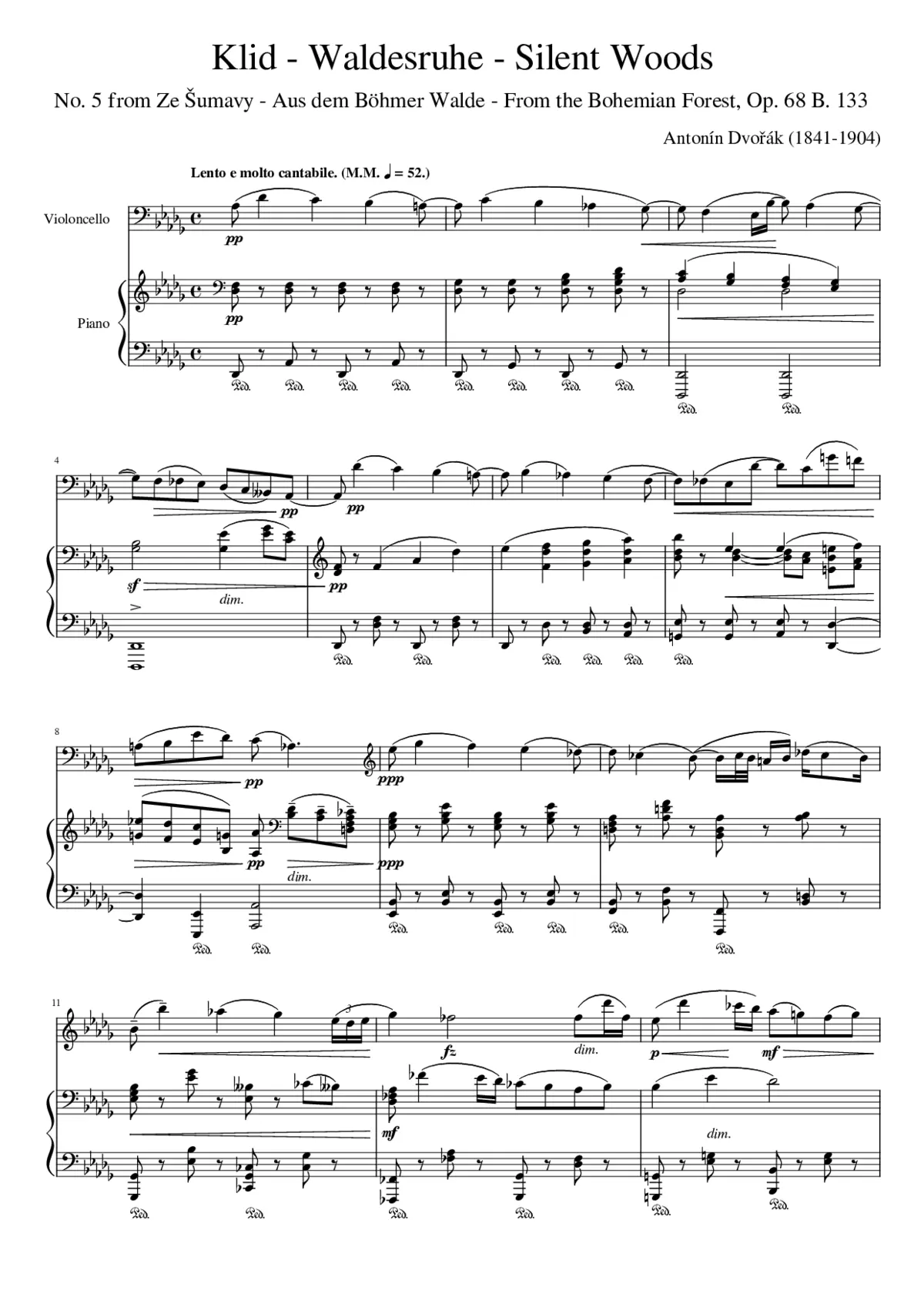 From the Bohemian Forest Op.68 - Page 1