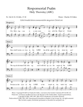 Psalm 116 for Holy Thursday-ABC