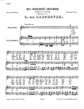 Des Kriegers Abschied, WoO 143